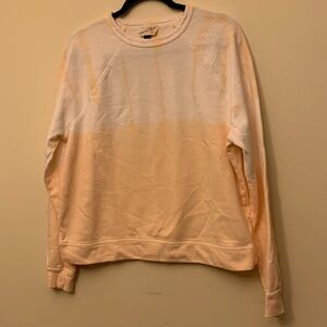 Ladies peach tie dye crewneck sweatshirt